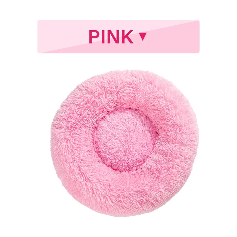 Fluffy Donut Plush Dog & Cat Bed