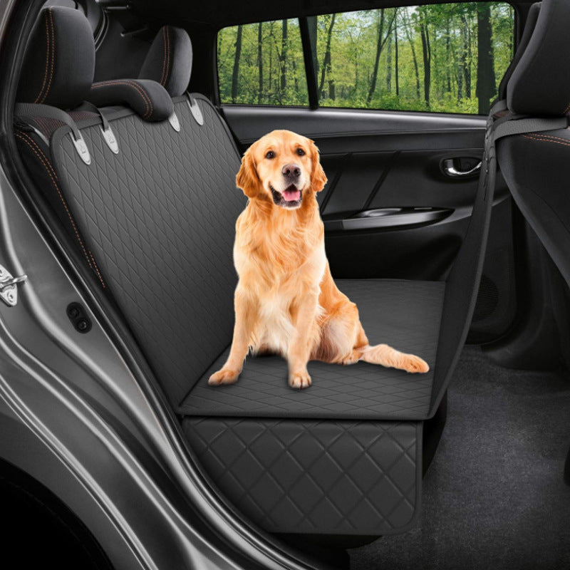 Dog Car Seat Cover & Mesh Pet Carrier Hammock with Zipper & Pocket