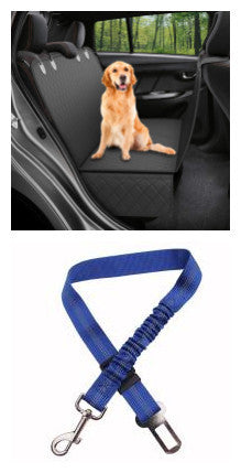 Dog Car Seat Cover & Mesh Pet Carrier Hammock with Zipper & Pocket