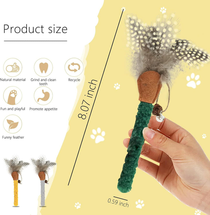 Catnip & Silvervine Chew Sticks with Feather