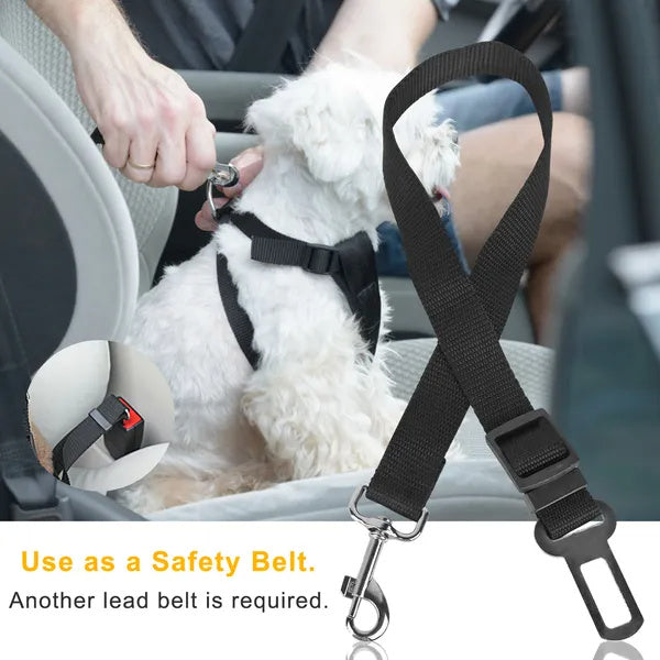 2-Pack Adjustable Pet Dog & Cat Seat Belt Leash Safety Harness