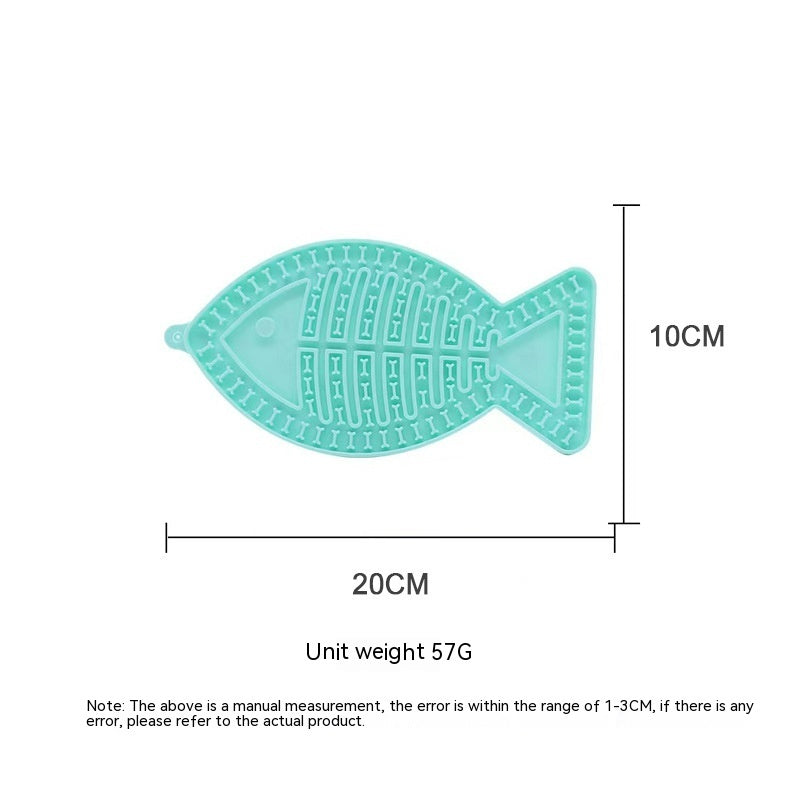 Fish-Shaped Silicone Pet Snack Mat