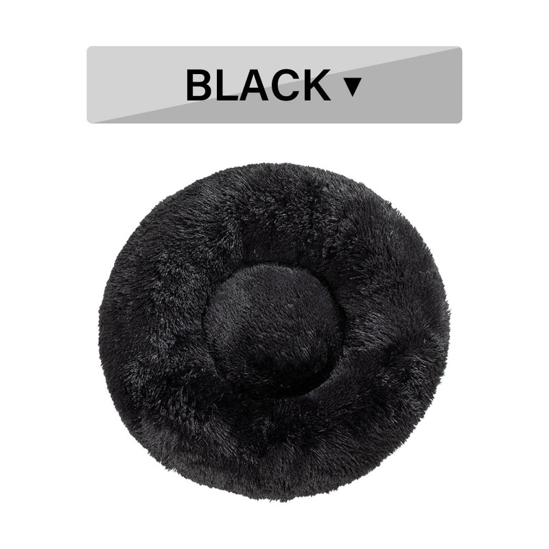Fluffy Donut Plush Dog & Cat Bed