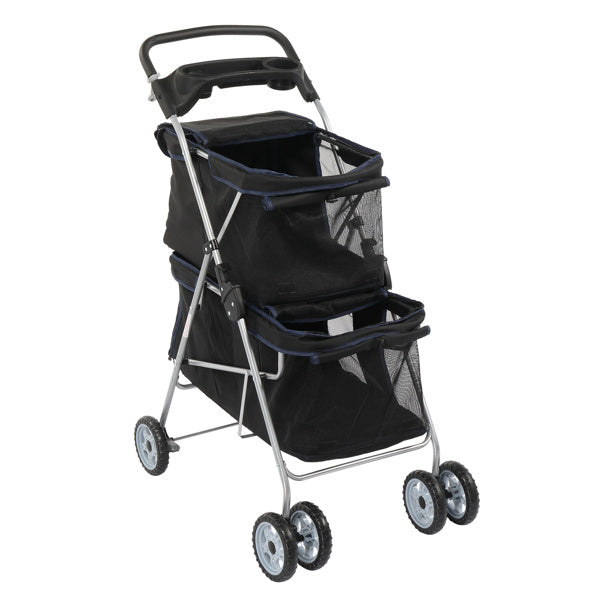 4-Wheel Double-Decker Pet Stroller