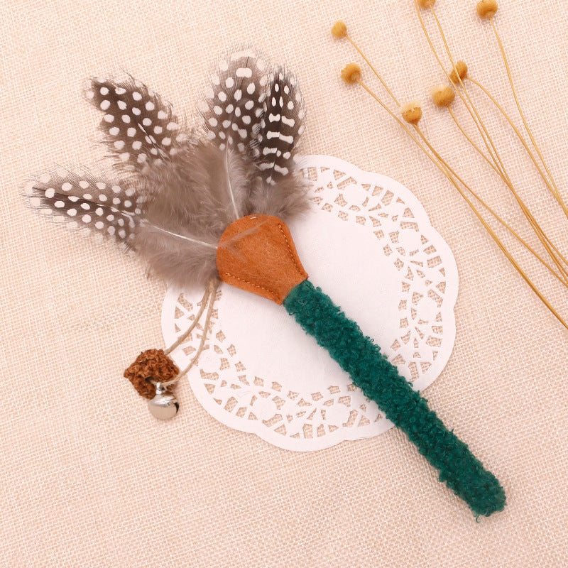 Catnip & Silvervine Chew Sticks with Feather