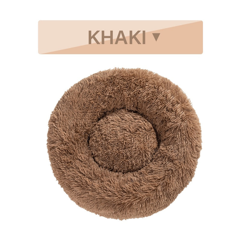 Fluffy Donut Plush Dog & Cat Bed