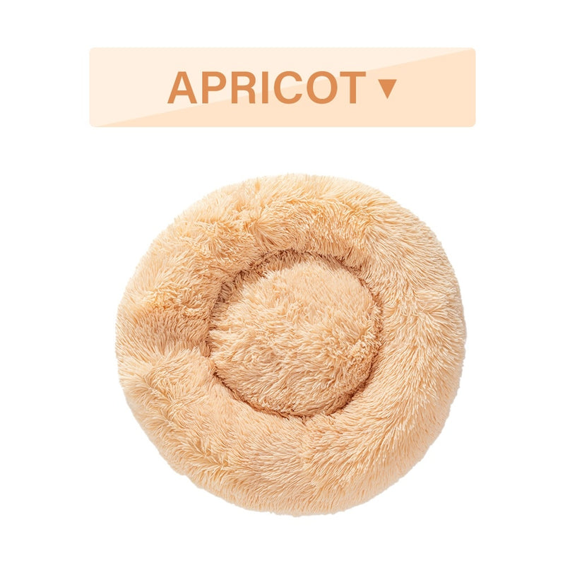 Fluffy Donut Plush Dog & Cat Bed