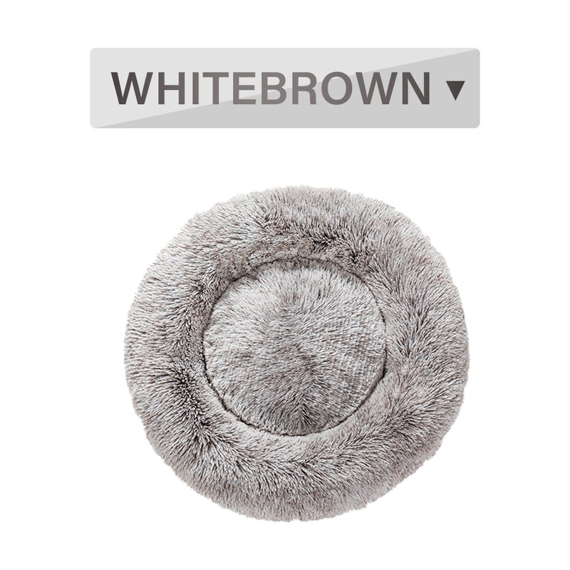 Fluffy Donut Plush Dog & Cat Bed