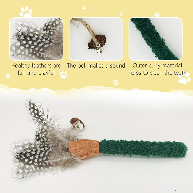 Catnip & Silvervine Chew Sticks with Feather