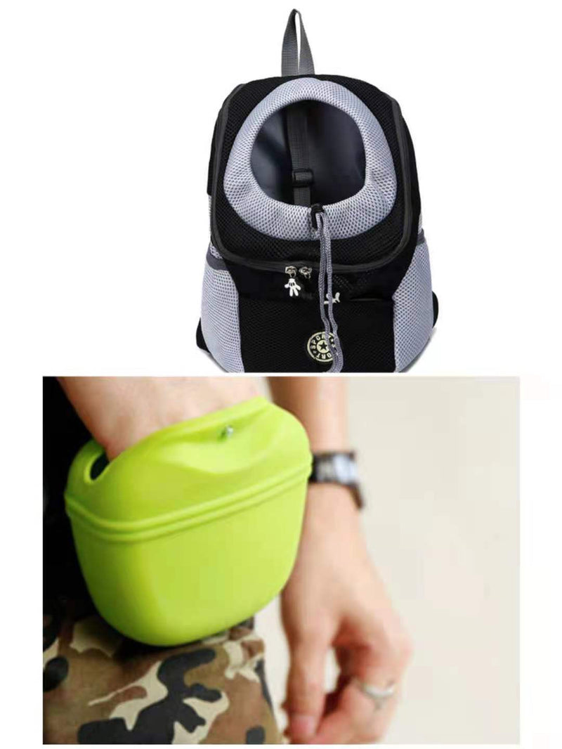 Portable Silicone Dog Snack & Training Bag with Magnetic Clip