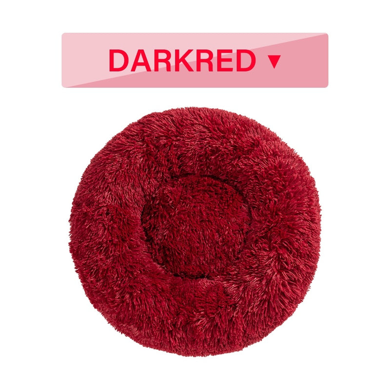 Fluffy Donut Plush Dog & Cat Bed
