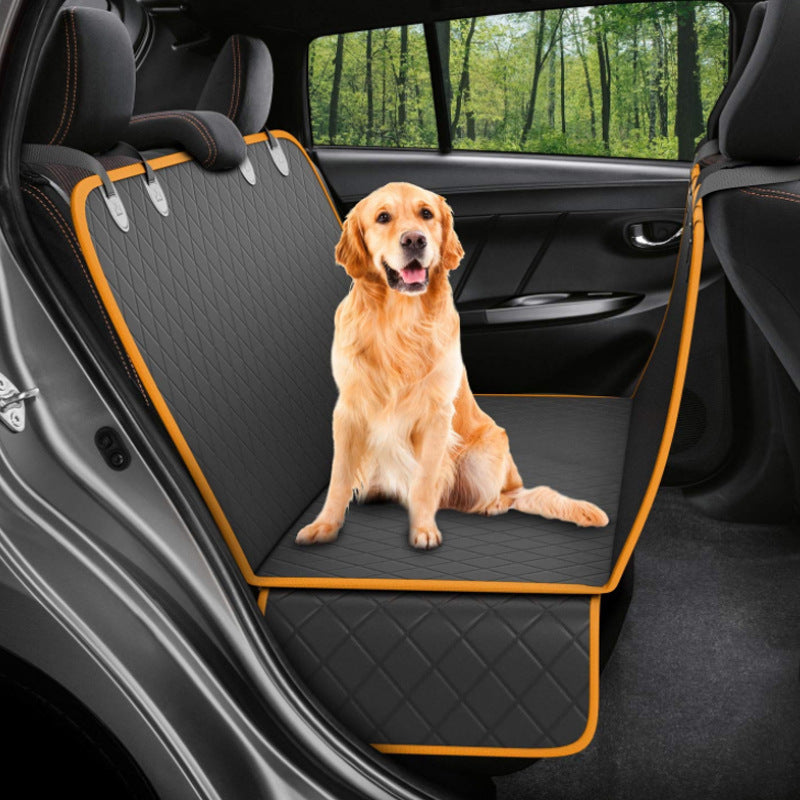 Dog Car Seat Cover & Mesh Pet Carrier Hammock with Zipper & Pocket