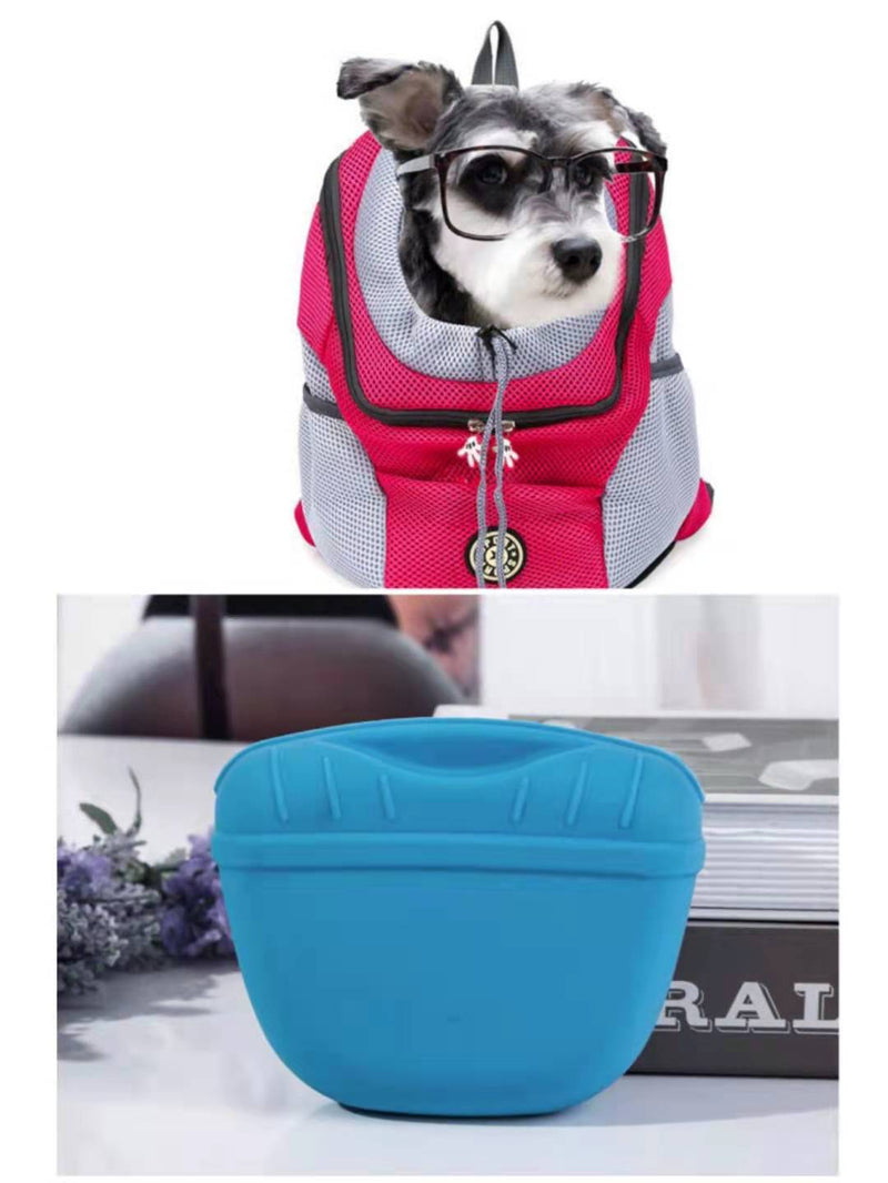 Portable Silicone Dog Snack & Training Bag with Magnetic Clip