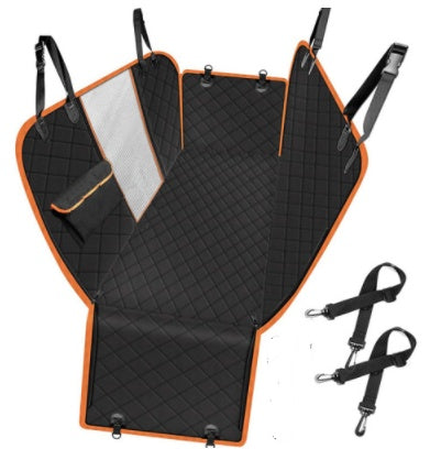 Dog Car Seat Cover & Mesh Pet Carrier Hammock with Zipper & Pocket