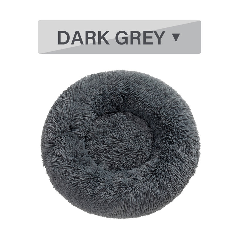 Fluffy Donut Plush Dog & Cat Bed