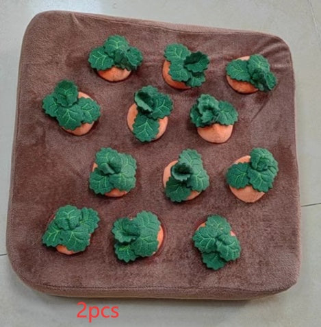 Carrot Plush Chew Toy – Durable Vegetable Toy for Dogs & Puppies