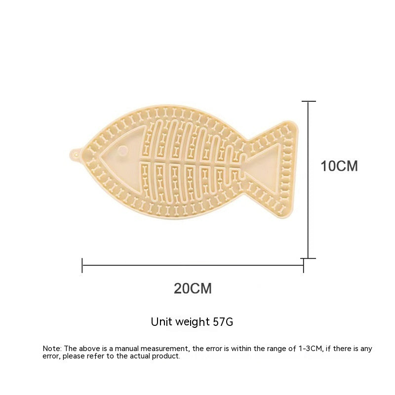 Fish-Shaped Silicone Pet Snack Mat