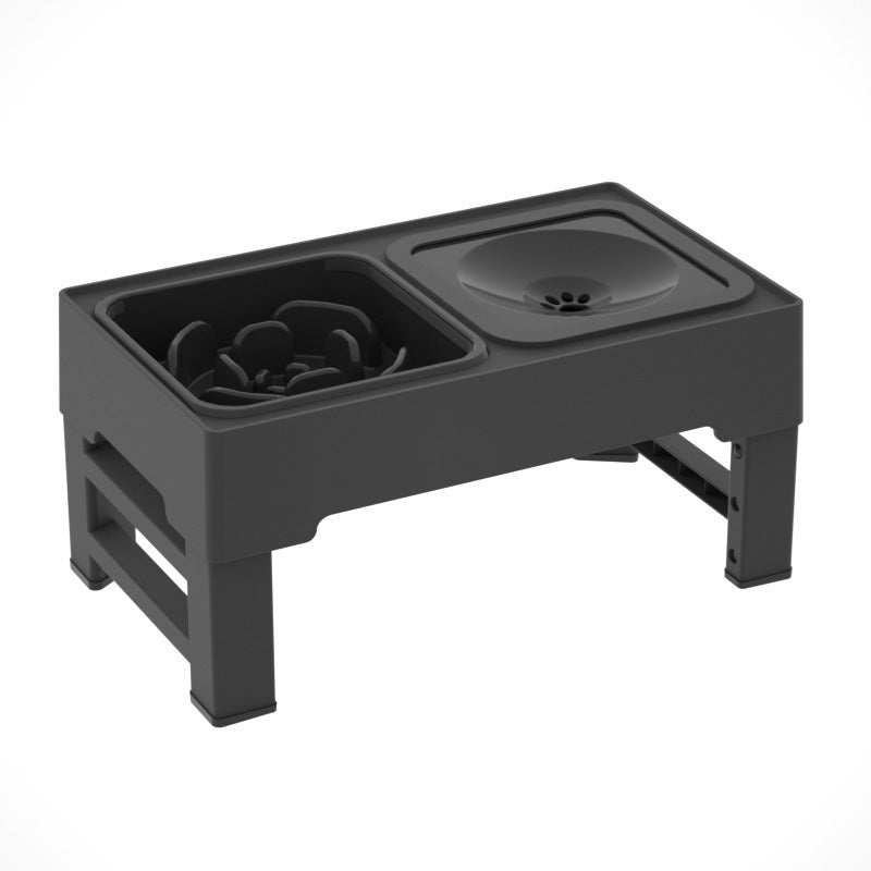 Adjustable Double Stainless Steel Dog Bowls with Elevated Stand