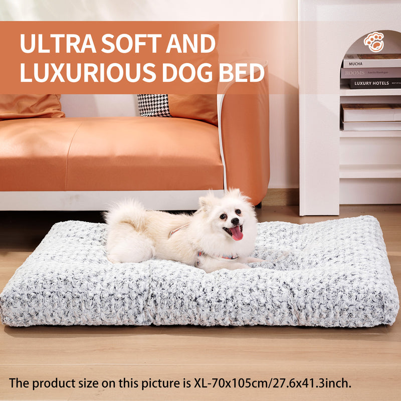 Rose Velvet Plush Dog Bed Pad
