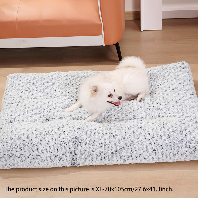 Rose Velvet Plush Dog Bed Pad