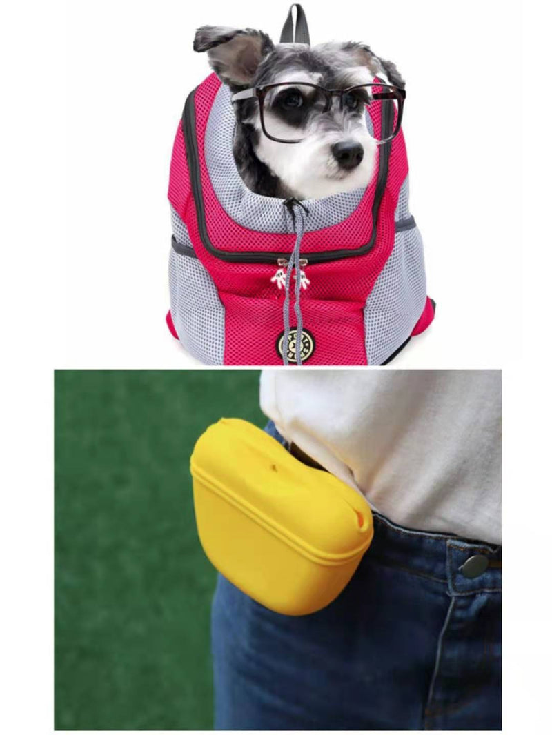 Portable Silicone Dog Snack & Training Bag with Magnetic Clip