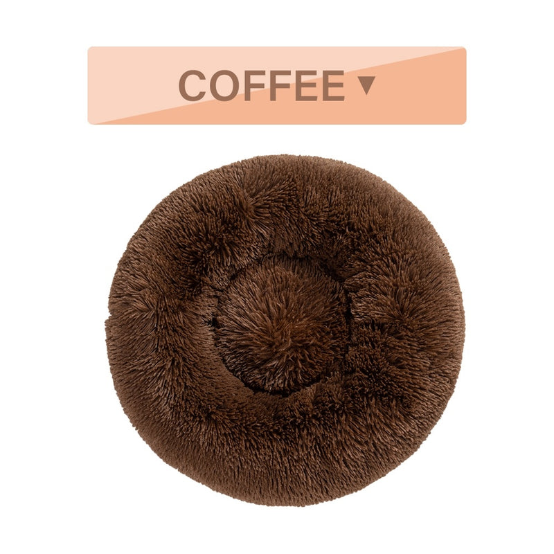 Fluffy Donut Plush Dog & Cat Bed