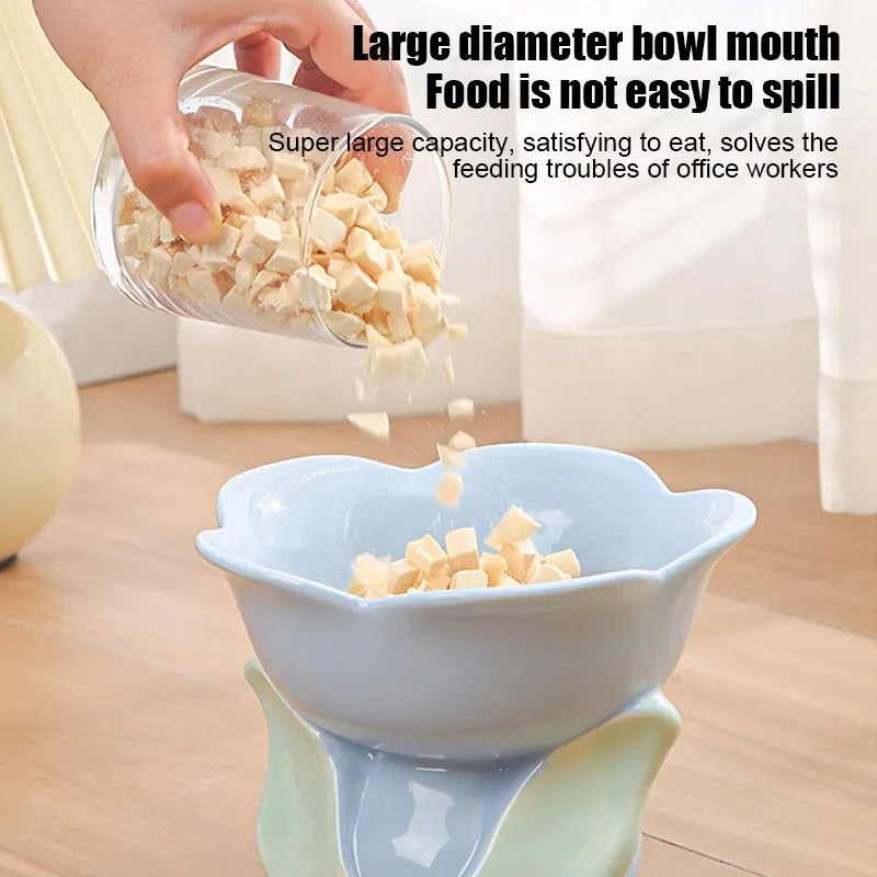 Raised Ceramic Flower Bowl