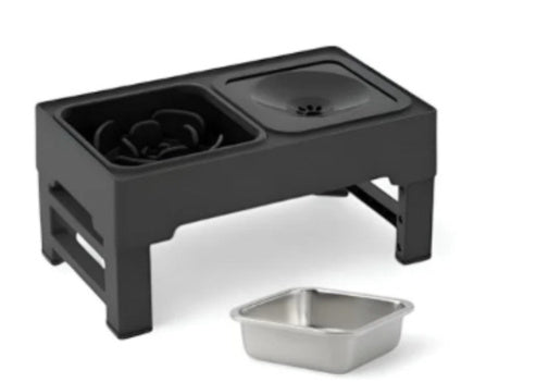 Adjustable Double Stainless Steel Dog Bowls with Elevated Stand