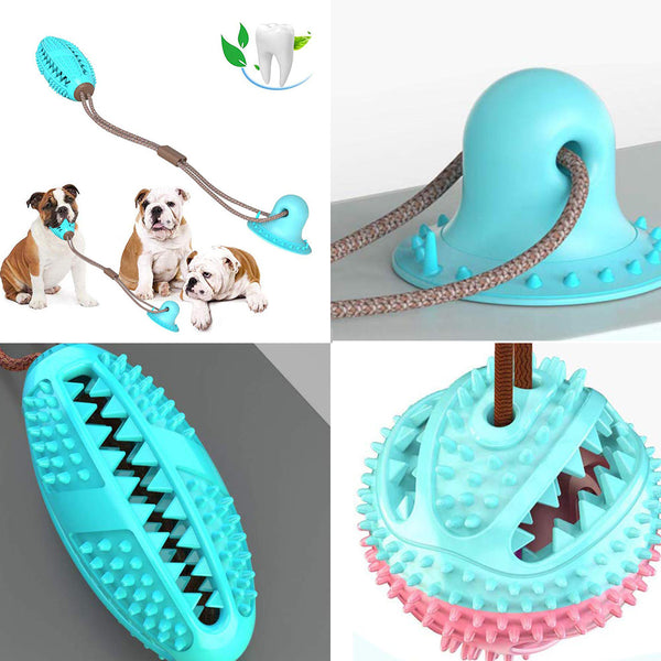 Silicone Suction Tug Ball Toy – Interactive Dog Chew & Teeth Cleaner