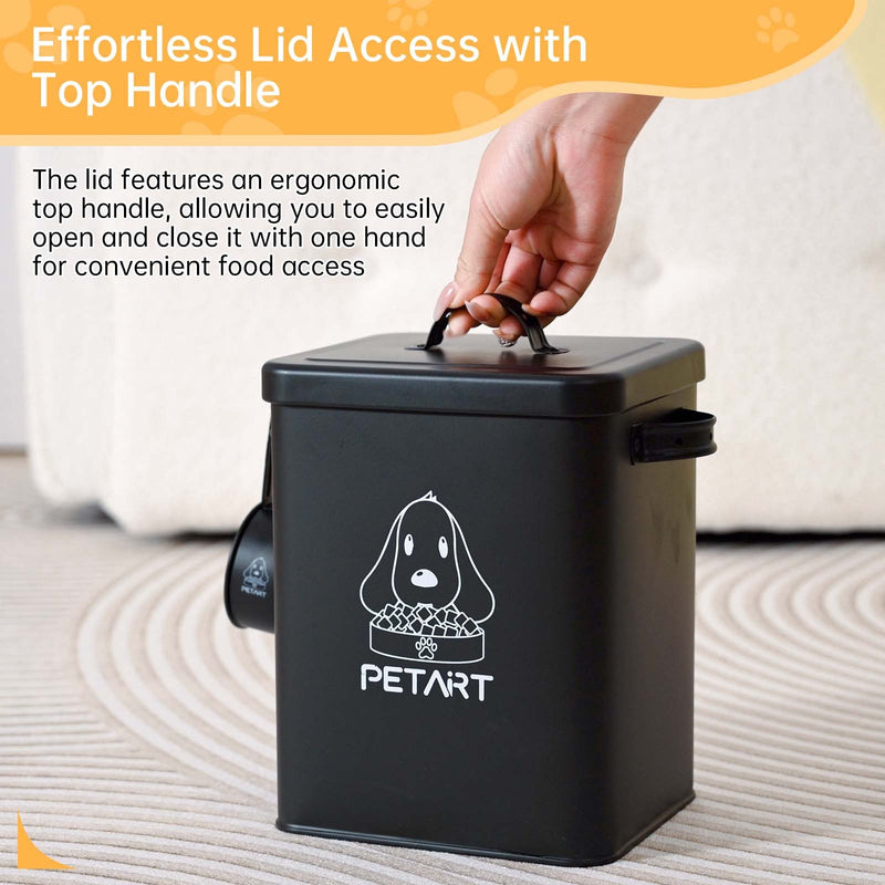 Metal Pet Food Storage Container with Spoon & Desiccant
