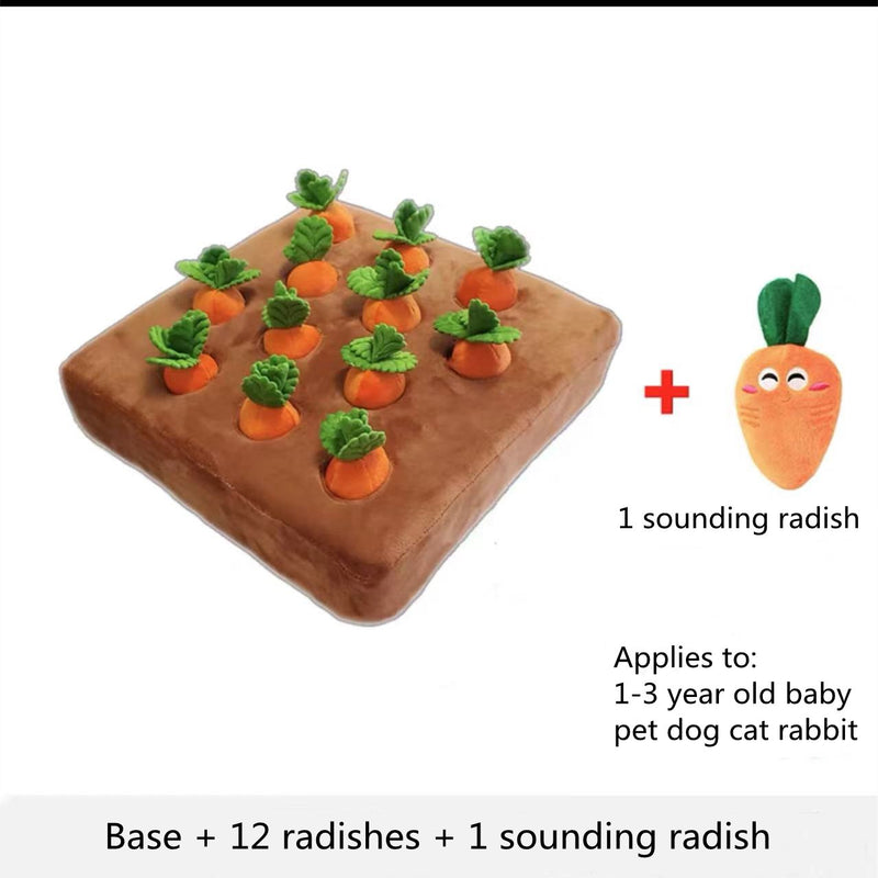 Carrot Plush Chew Toy – Durable Vegetable Toy for Dogs & Puppies