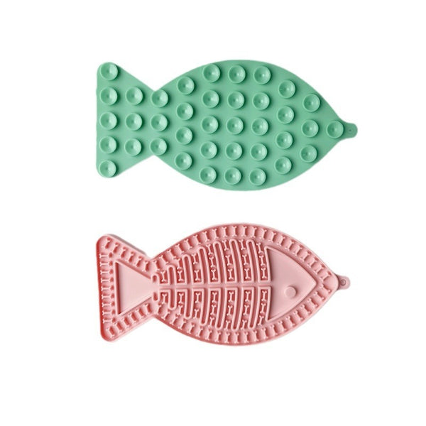 Fish-Shaped Silicone Pet Snack Mat