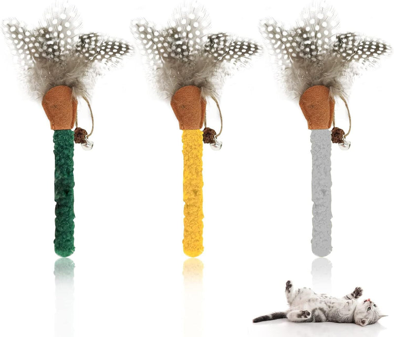 Catnip & Silvervine Chew Sticks with Feather