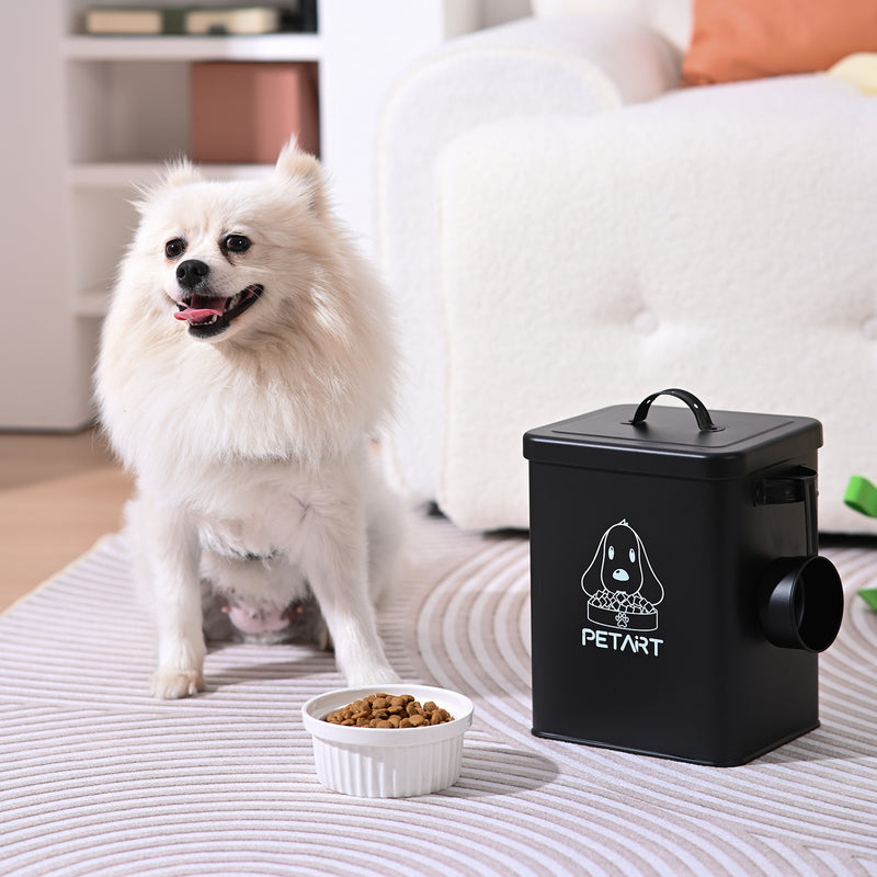 Metal Pet Food Storage Container with Spoon & Desiccant
