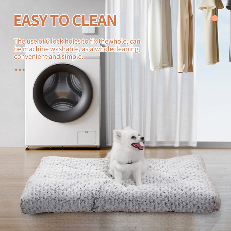 Rose Velvet Plush Dog Bed Pad