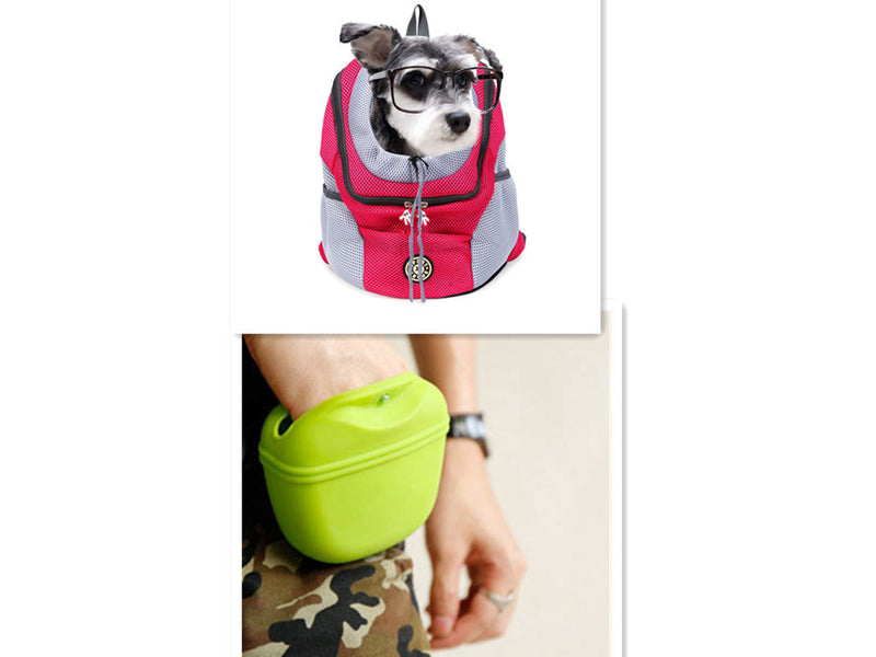 Portable Silicone Dog Snack & Training Bag with Magnetic Clip