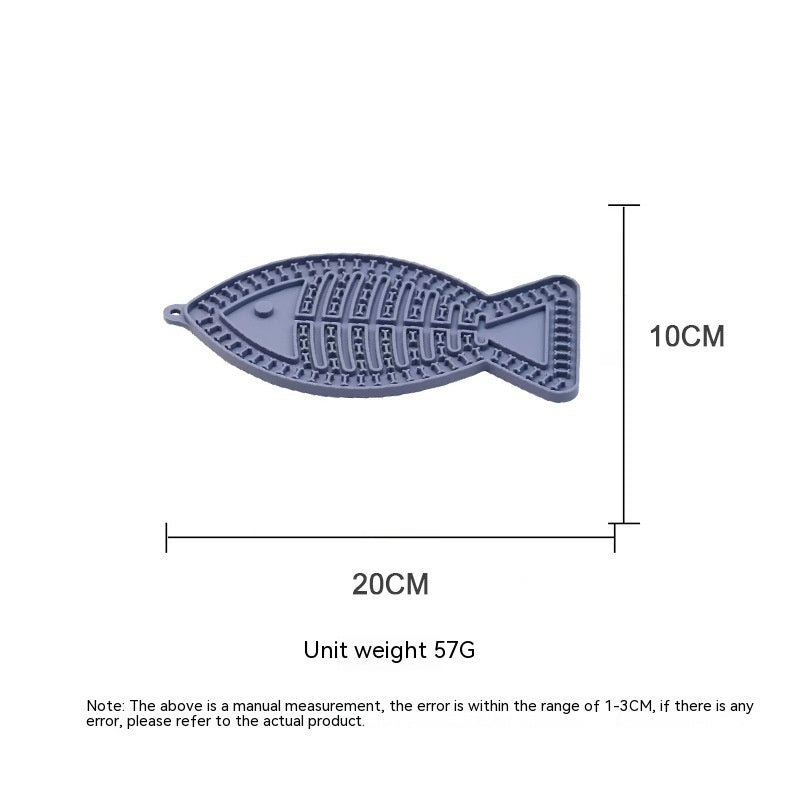 Fish-Shaped Silicone Pet Snack Mat